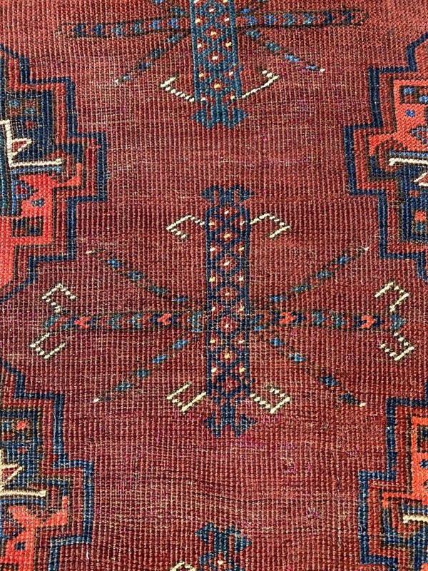 Antique Ersari Kizil Ayak Hand Knotted Juval Wool Rug gallery