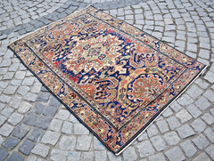Vintage Turkish Rug 47” x 66” Hand-knotted Kayseri Rug Fine Quality Wool Rug