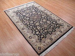 4×6 SUPER INTRICATE STUNNING GORGEOUS VEGETABLE DYE WOOL/SILK RUG 580632
