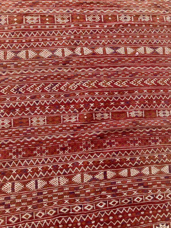 Vintage Traditional Handmade Beautiful Moroccan Kilim Floor Rug Carpet 234x138cm gallery