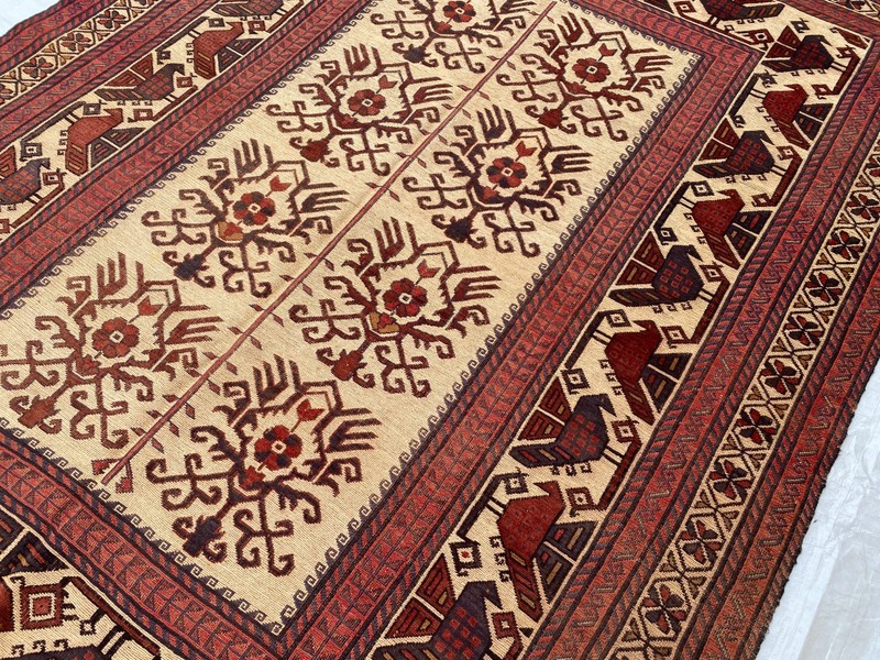 6x9 ft Handwoven Geometric Antique Turkmen Afghan Tribal Traditional Wool Kilim gallery