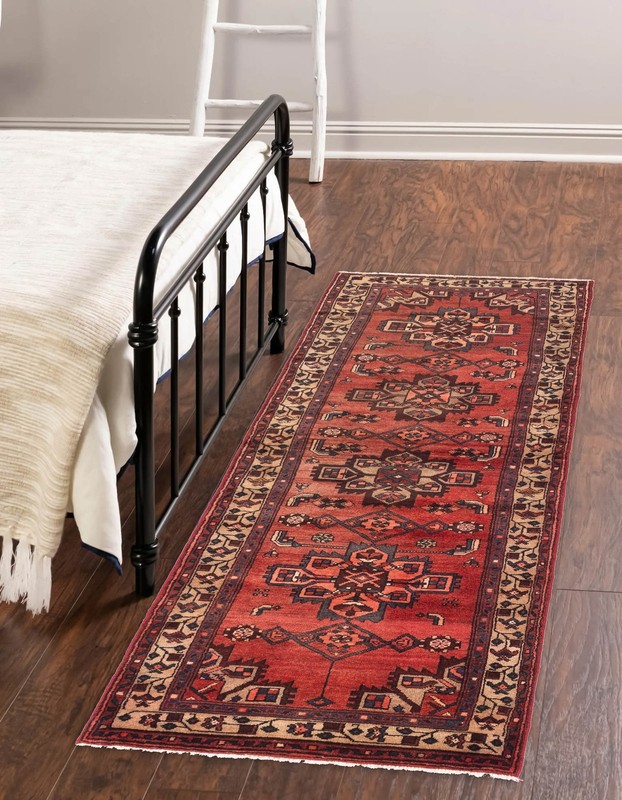 3'5" x 9'2" Vintage Hand-knotted Runner Rug Traditional Oriental Wool Carpet gallery