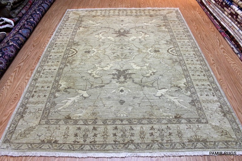 _HAND-MADE_RUG_DECORATIVE DESIGNER RUG AUTHENTIC RUG. SILVER 6' X 8' rug gallery