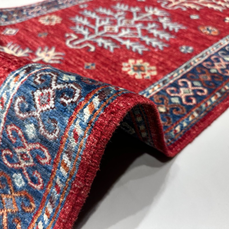 Handmade (2'9" x 11'8") Red Afghan Tribal Wool Runner Rug for Hallway gallery