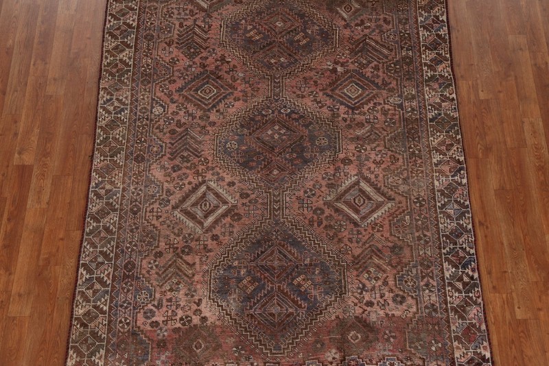 Antique Living Room Area Rug 5x8 Wool Pink Tribal Traditional Handmade Carpet gallery