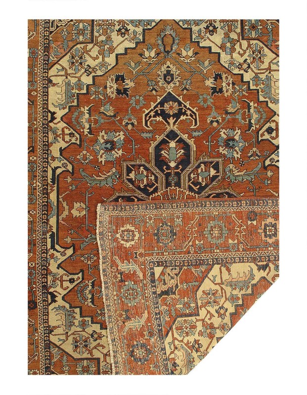 Rust Color Antique Hand-Knotted Wool Rug 10' X 13' gallery