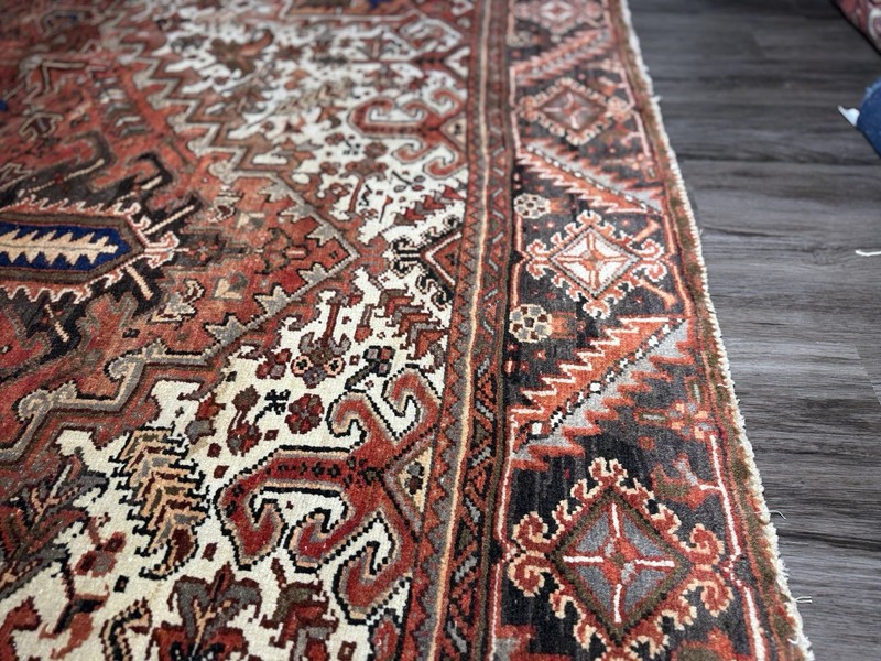 Semi Antique One of a Kind Turkish Large Area Rug 11x13 Red Tribal Palace Rug gallery