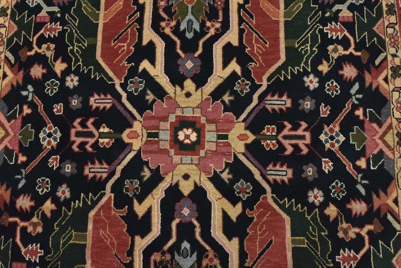 Heriz Rug 5’11” x 8’8” Blue Wool Vintage Traditional Hand-Knotted Carpet gallery