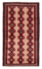 Vintage 3’6″ x 5’11” Traditional Hand Knotted Vegetable Dye Wool Area Rug