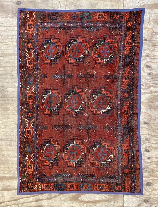Antique Ersari Kizil Ayak Hand Knotted Juval Wool Rug gallery
