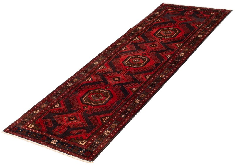 3'5" x 9'11" Vintage Hand-knotted Runner Rug Traditional Oriental Wool Carpet gallery