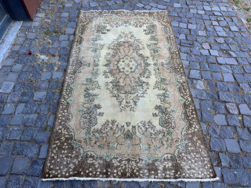 Area rug, Turkish rug, Vintage rug, Handmade rug, Wool rug Carpet | 3,9 x 6,8 ft gallery