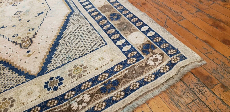Rare Antique Ca1900-1939's Muted Colors, Wool Pile Oushak Area Rug 3'9"×6' gallery