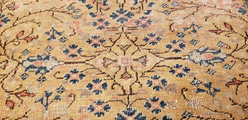 Beautiful 1930-1939's Antique Wool Pile 2'3"×9'5" Henna Natural Dye Bunyan Rug gallery