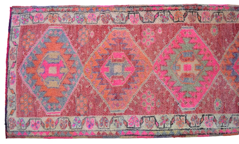 Turkish Runner Rug, HandMade Rug, Tribal Wool Rug, Ethnic Runner Rug 3 x 11 ft gallery