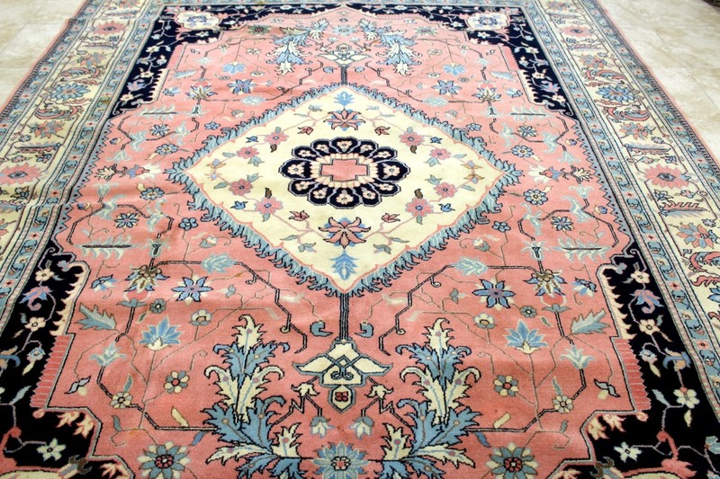 9X12 SPECTACULAR ANTIQUE HAND KNOTTED VEGETABLE DYE HERIZZ SERAPI PERSIANN RUG gallery