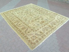 Turkish Large Rug, Handmade Floor Oushak Carpet, Modern Teppiche Tapi 109″x139″
