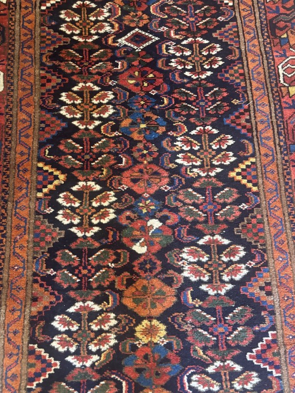 ANTIQUE RUUNER. HANDMADE ANTIQUE RUG. CARPET 17X3.9 gallery