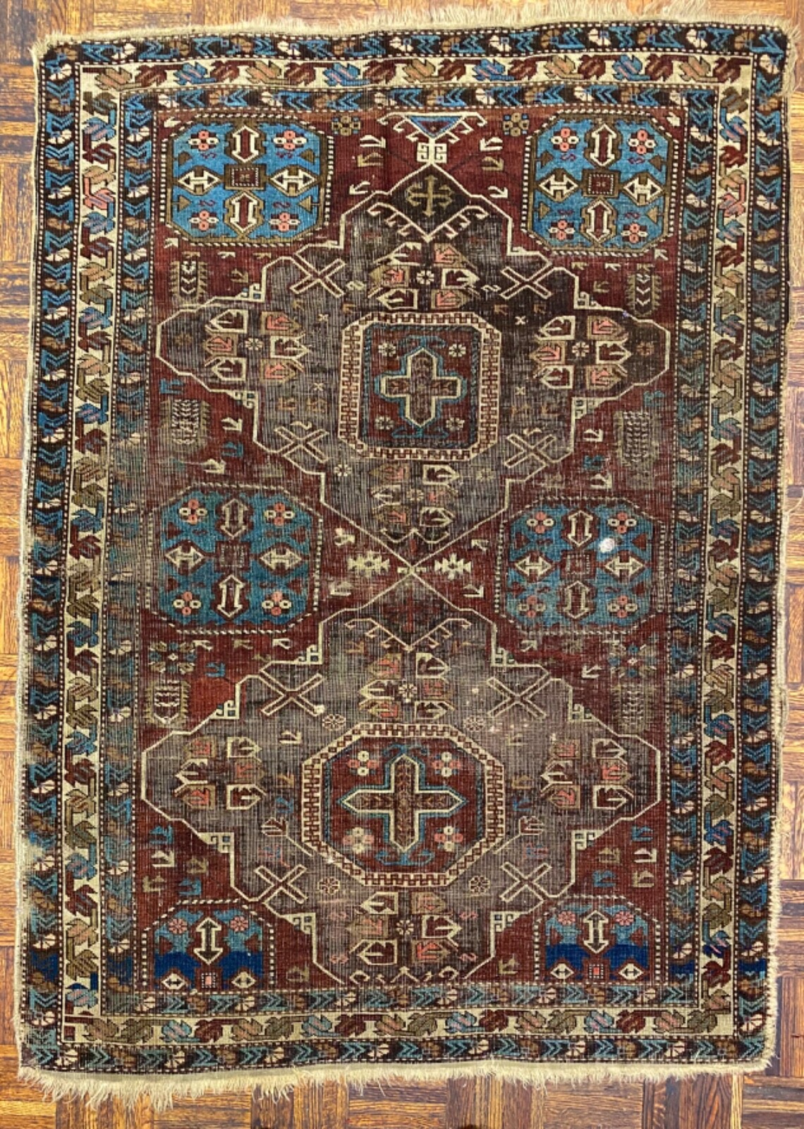 Kuba Caucasian Rug, ca. 1890; 5 ft x 4ft gallery