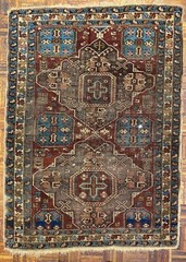 Kuba Caucasian Rug, ca. 1890; 5 ft x 4ft