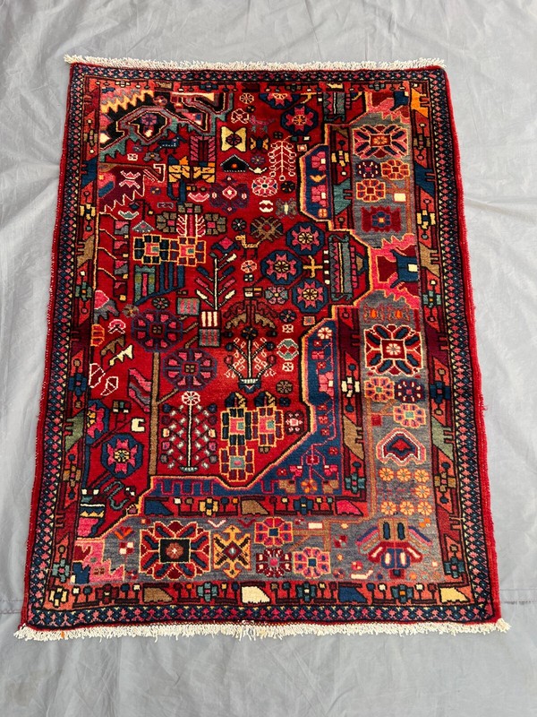Caucasian Style Rug 3x4 – Antique Inspired Tribal Accent Wool Handmade Decor Rug gallery