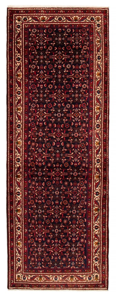 3'5" x 10'2" Vintage Hand-knotted Runner Rug Traditional Oriental Wool Carpet