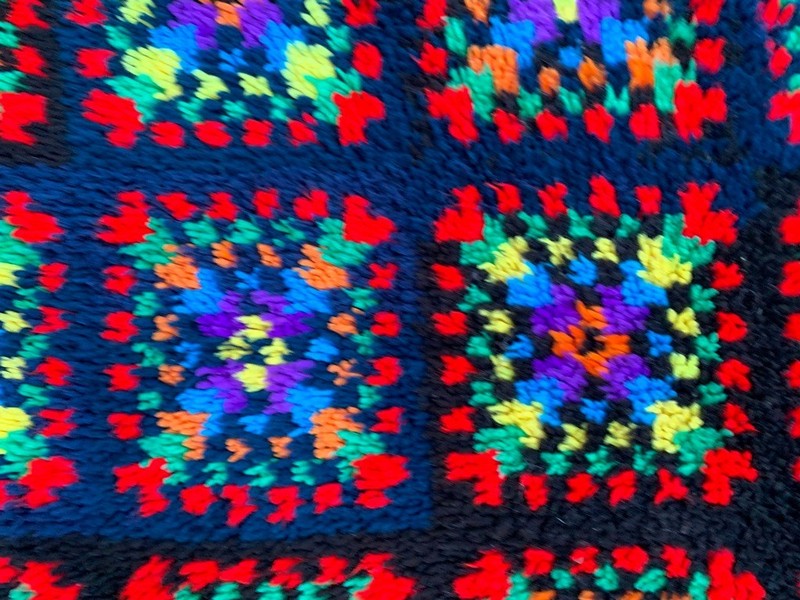 Vintage Swedish Scandinavian: Long-Pile Rya Rug, Mid-Century Carpet (3x5 ft.) gallery