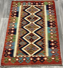 Vintage Kilim Traditional Hand Made Oriental Wool Kilim 5ftx3.2ft 149cmx97cm