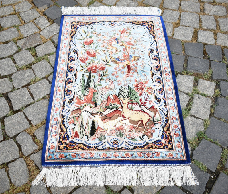 Silk Bamboo Rug 100 % Bamboo Silk Rug 2 x 3 ft Home Decor Rug Bamboo Wall Rug gallery