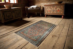 Antique Oriental Rug, coloration and design like that of Heriz Serapi