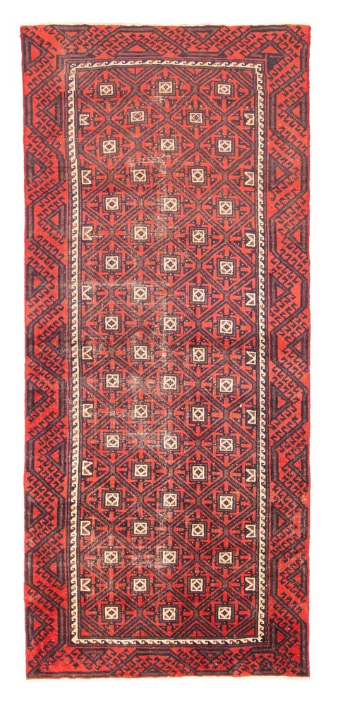 3'2" x 7'5" Vintage Hand-knotted Runner Rug Traditional Oriental Wool Carpet