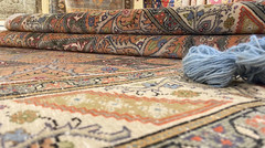 Exquisite Vintage 1950-1960s Wool Pile Vegy Dye Nagorno-Karabahk Rug 9’4”x6’4”