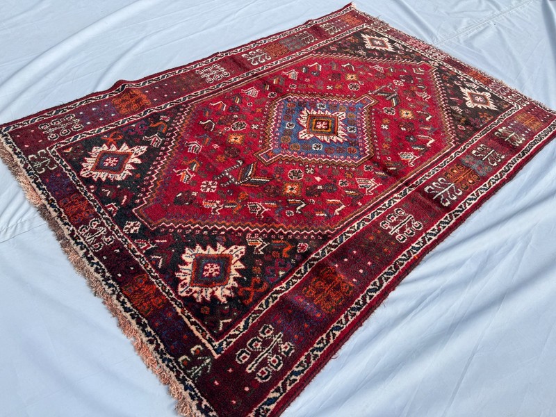4x6 ft Hand Knotted Vintage Afghan Area Rug Oriental Medallion Geometric Carpet gallery