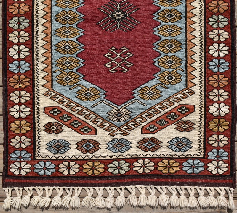 Turkish Kilim Rug 2' x 3' Handwoven East Anatolian Vintage Sumak Kilim 70x110cm gallery