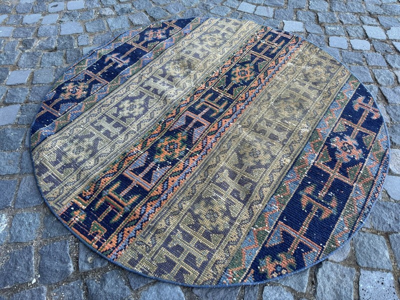 Handmade Wool Rug, Bohemian Area Rug, Turkish Vintage Rug, Home Rug 4,5 x 4,4 ft gallery