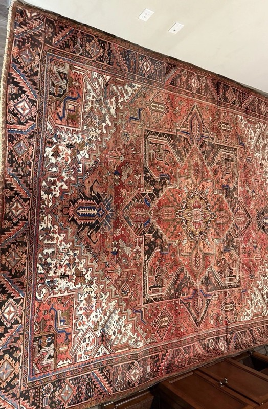 Semi Antique One of a Kind Turkish Large Area Rug 11x13 Red Tribal Palace Rug gallery
