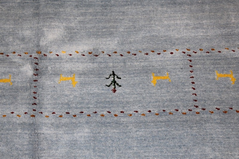 8X10 ft. Blue Color Gabbeh Design Made out of NATURAL WOOL 8' X 10' AREA RUG gallery