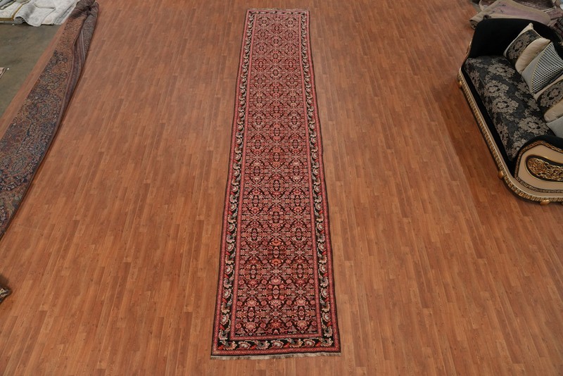 Antique Karabagh Vegetable Dye 19 ft Long Runner Wool Hand-made Rug 4x19 Carpet gallery
