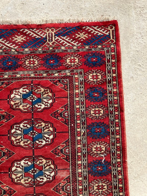 Vintage Traditional Handmade Pakistani Mori Bokhara Wool Runner Rug 238x79 cm gallery