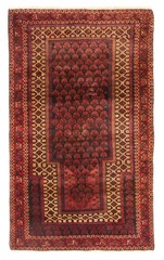 Vintage Traditional Hand-Knotted Area Rug 2’9″ x 4’8″ Oriental Wool Carpet