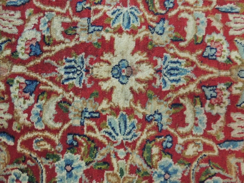 10x12 10x13 10x14 semi-Antique Kermaan Oriental Area Rug wool Red Blue Gold gallery
