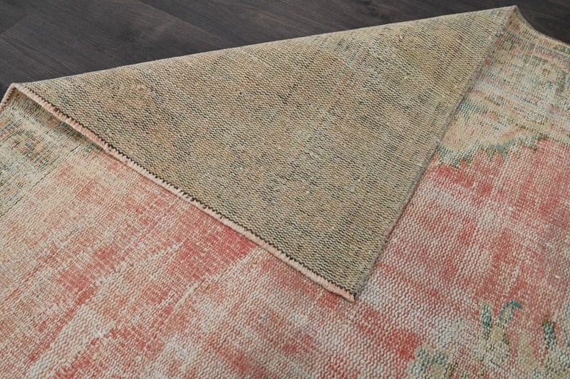 Oushak 6x9,Turkish Rug,vintage,anatolian,PINK,kilim,Bohemian,handmade,wool gallery