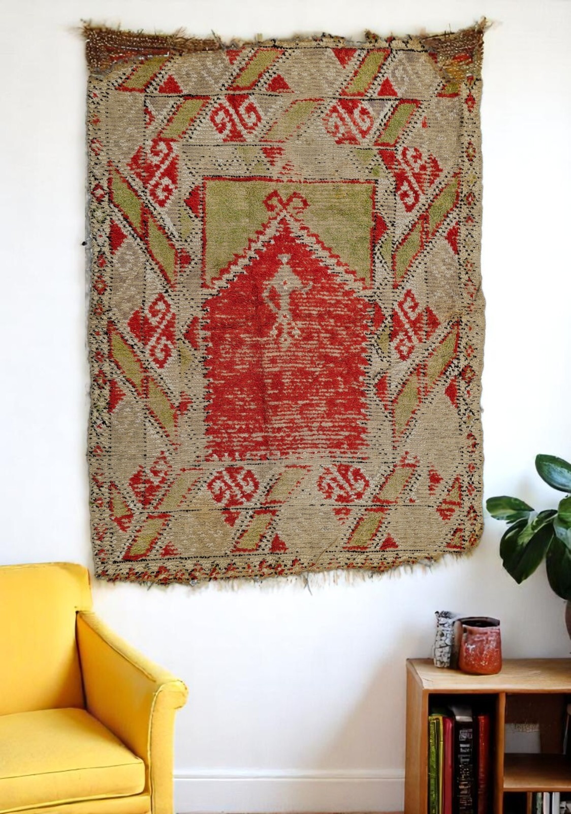 3x4 Antique rug, Fragment rug carpet, wool rug, monastery rug, Prayer islam rug gallery