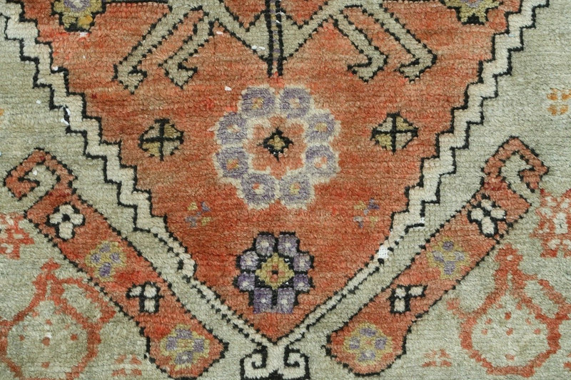 Multicolor Vintage Turkish Prayer Rug, Handmade Wool Tribal Floor Carpet 30"x51" gallery