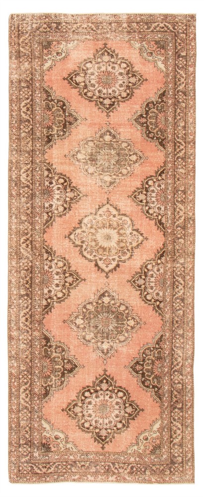 Vintage Hand-Knotted Carpet 4'9" x 12'6" Traditional Oriental Wool Area Rug