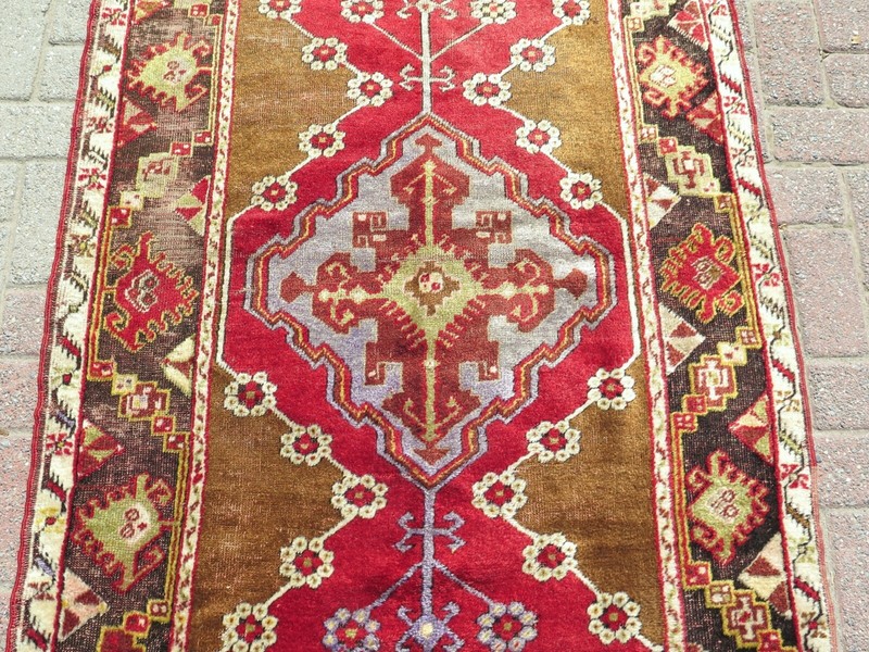 Vintage Turkish Carpet, Bedroom Rug, Handmade Wool Konia Rug, Teppiche 39"x62" gallery