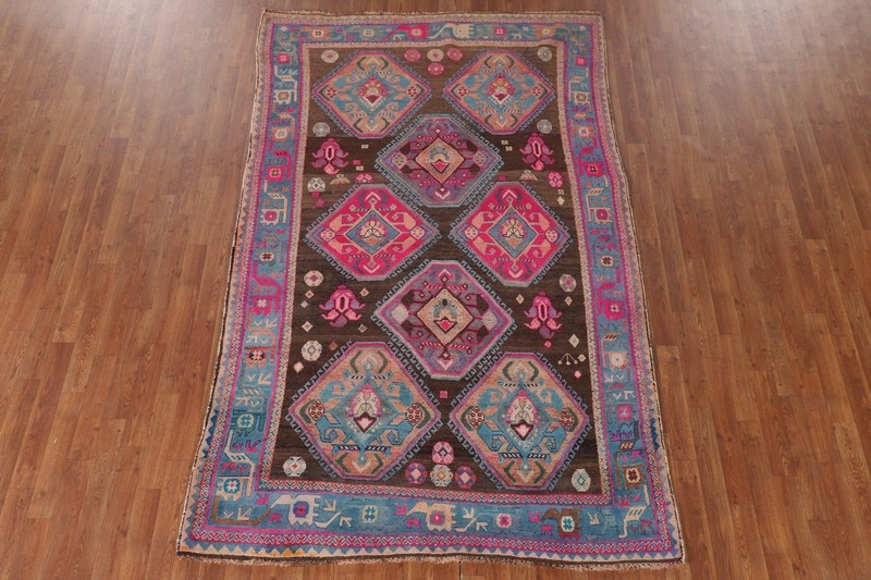 Over-Dyed Traditional Area Rug 5x9 Hand-knotted Wool Geometric Pattern Carpet gallery