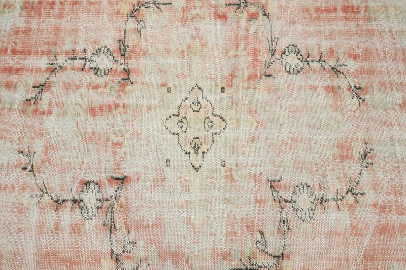 turkish rug 4x8 ft, hand-knotted vintage area rug, muted oushak rug,363 gallery