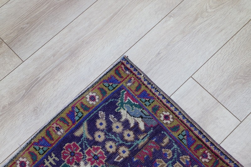 Oriental Small Rug Handmade Foyer Decor Floral Doormat Entryway Carpet 3x3ft gallery