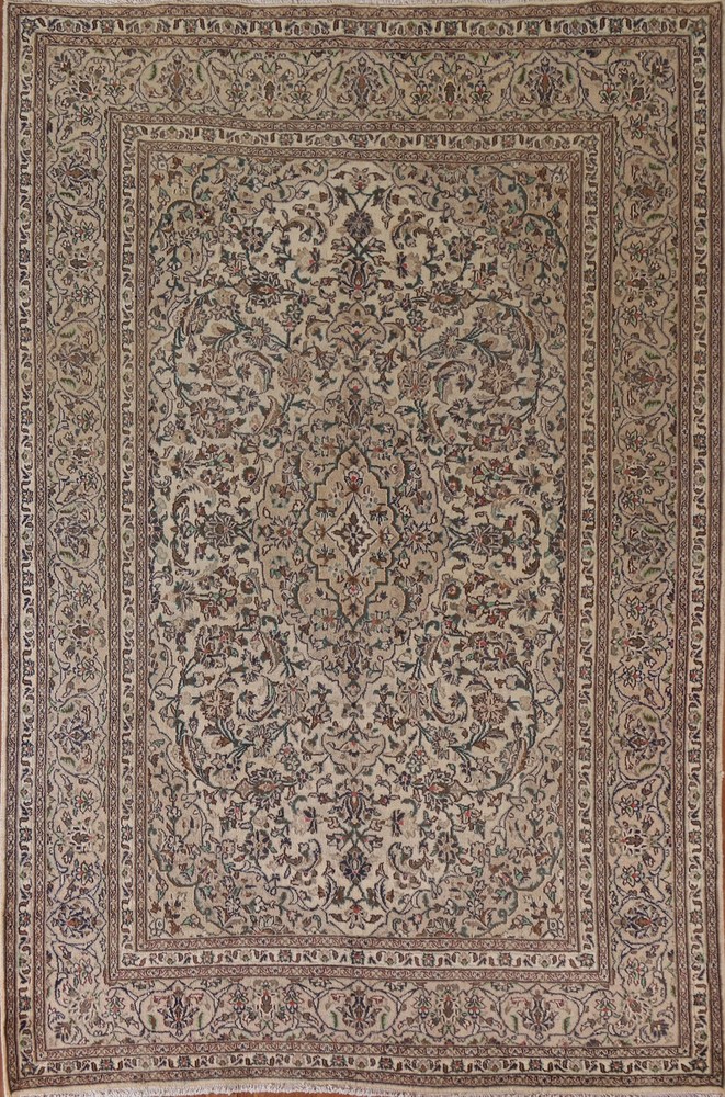 Traditional Handmade Living Room Area Rug 6x9 Floral Vintage Wool Home Decor Rug